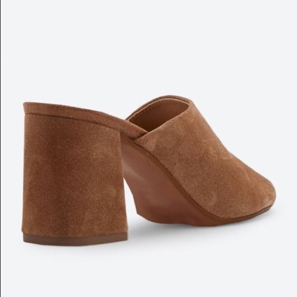 Aldo Suede Aldosina Block Heel Open Toe Mules Tan Size 7.5 - Picture 9 of 16